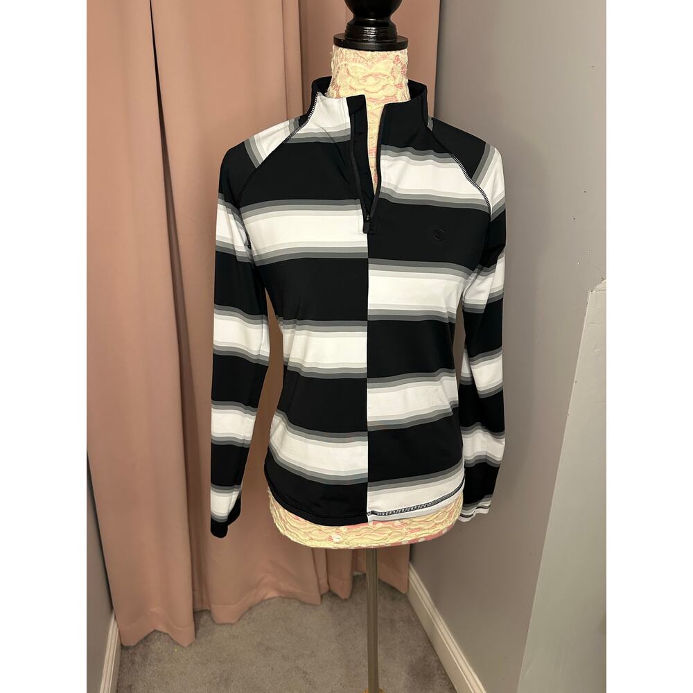 G/Fore Women's Offset Gradient Stripe Tech 1/4-Zi… - image 4